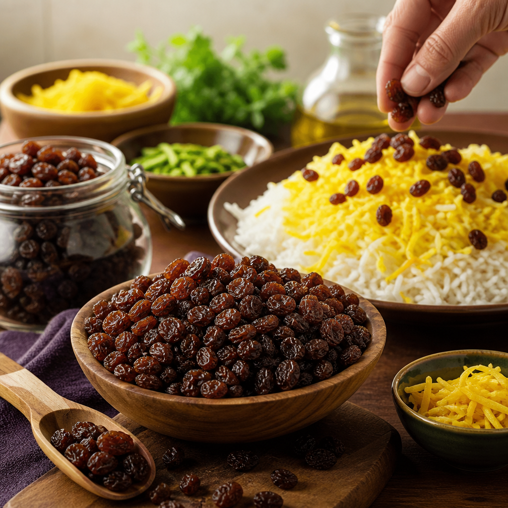 چگونه کشمش پلویی را در آشپزی استفاده کنیم